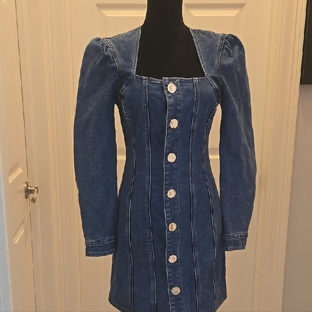 Denim Button-Up Dress